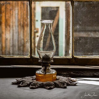 Oil Lamp in Barkerville House